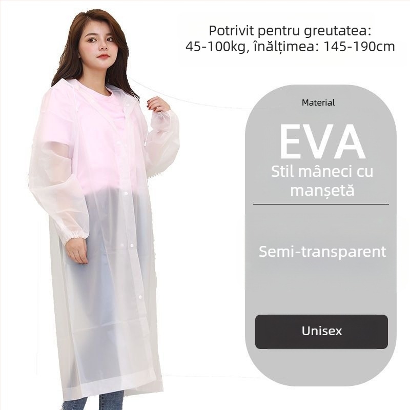 PONCHO de ploaie EVA îngroșat pentru adulți, unisex – impermeabil pentru drumeții și activități în aer liber