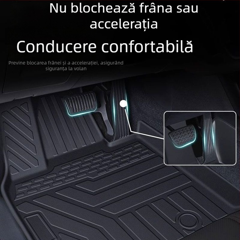 Covoraşe auto TPE pentru podea, Changan – model 2024, set cu covoraş superior înconjurător Lumin şi covoraş pentru portbagaj