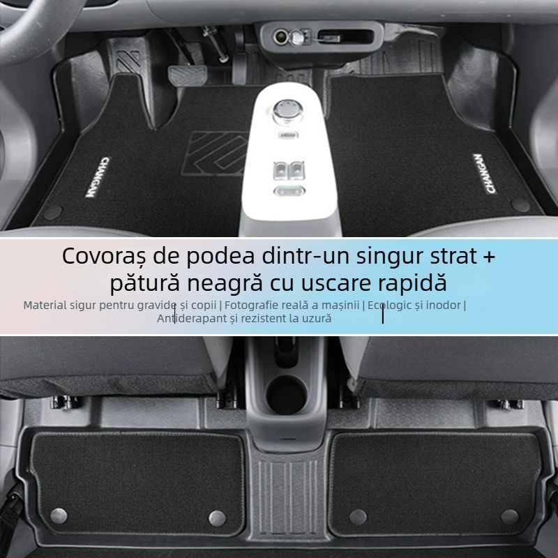 Covoraşe auto TPE pentru podea, Changan – model 2024, set cu covoraş superior înconjurător Lumin şi covoraş pentru portbagaj