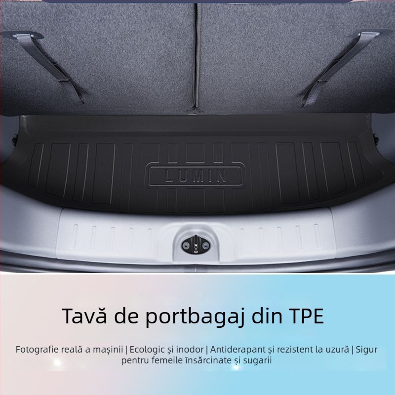 Covoraşe auto TPE pentru podea, Changan – model 2024, set cu covoraş superior înconjurător Lumin şi covoraş pentru portbagaj