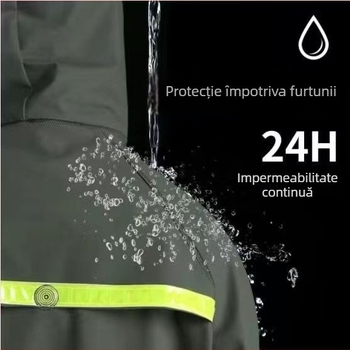 Pelerină de ploaie din material tricotat, set în două piese pentru curieri, protecție completă împotriva ploii pentru mersul cu bicicleta electrică, impermeabil reflectorizant și pantaloni de ploaie
