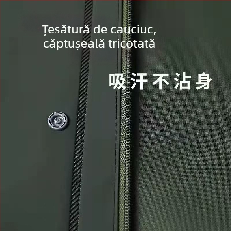 Pelerină de ploaie din material tricotat, set în două piese pentru curieri, protecție completă împotriva ploii pentru mersul cu bicicleta electrică, impermeabil reflectorizant și pantaloni de ploaie