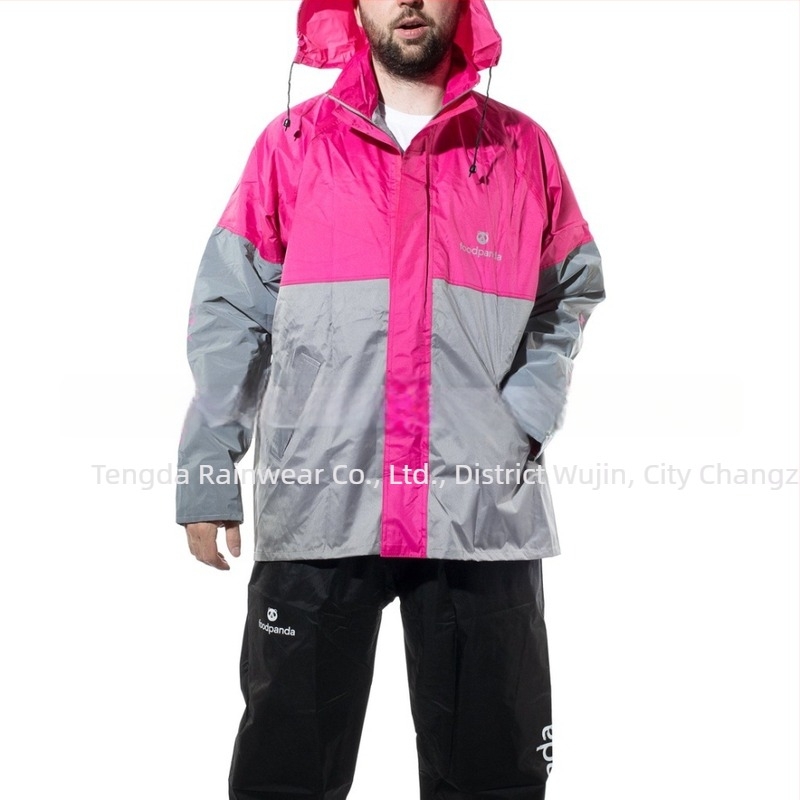 Poncho de ploaie pentru motocicletă cu design split, stil clasic, material poliester taft, strat impermeabil PVC, pentru adulți
