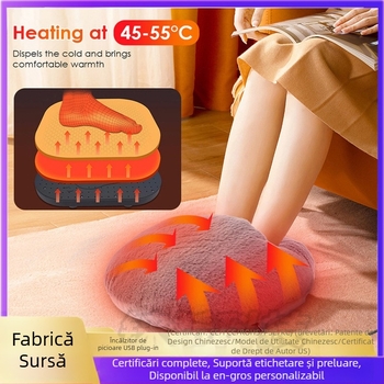 Încălzitor de picioare USB – pluș, pentru dormitor și casă, 5V, 10W, model MZ24-1
