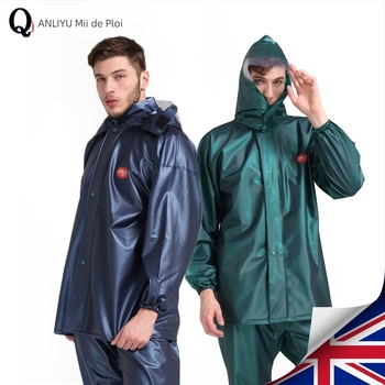 Set impermeabil pentru motocicletă: geacă și pantaloni, design split, PVC 0,36 mm, adeziv PVC, pentru adulți, imprimare logo