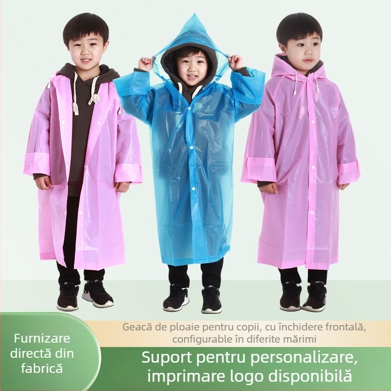 Pelerină EVA pentru copii, grosimea țesăturii 0,12 mm, pentru drumeții