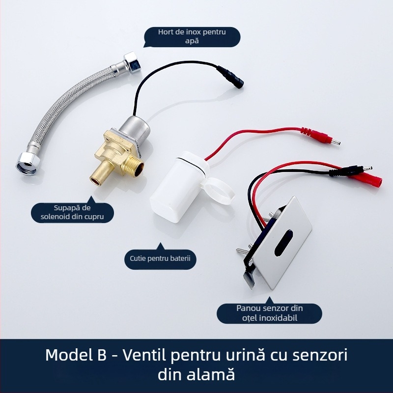 Zaokang supapă senzor urinare cu IR integrat, spălare complet automată, alimentare DC, material alamă/ oțel inoxidabil, timp de spălare 1-5 s