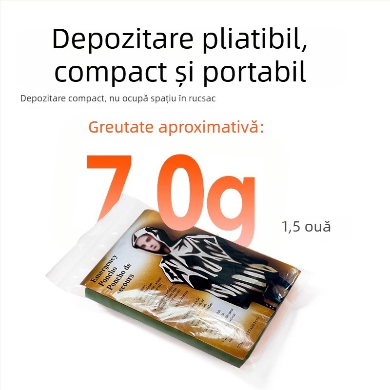 Poncho de drumeție în stil desen animat, din țesătură PE cu folie de aluminiu, grosime normală, pentru adult, pentru o singură persoană, strat etan PE adeziv