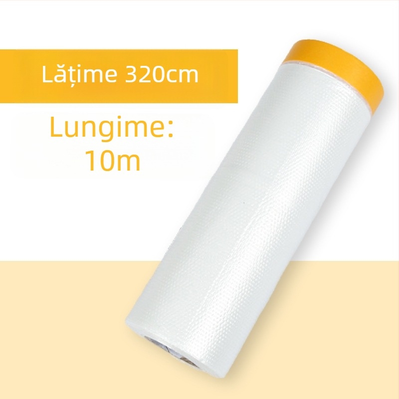 Folie de protecție pentru vopsire, cu bază de hârtie pentru mascare și protecție împotriva prafului (Grosime: 0,6–0,7 mm; Material: PE + hârtie japoneză; Sistem adeziv: pe bază de hârtie; Aplicații: autoturisme, nave, trenuri, cabine, mobilier)
