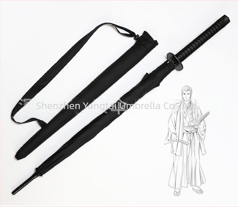 Umbrelă cu mâner lung, cadru din fibră cu 8 arce, deschidere automată, pânză din poliester 190T, mâner din plastic