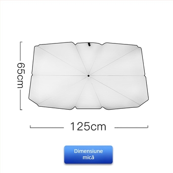 Umbrelă de mașină cu 10 brațe, nervuri din fibre, tijă din oțel, mâner din cauciuc