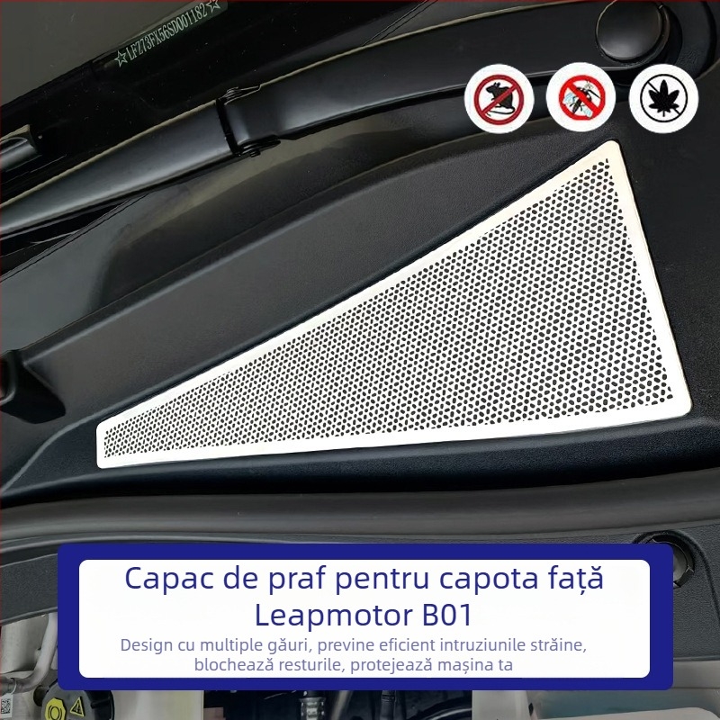 Protecție pentru compartimentul frontal al motorului din oțel inoxidabil, acoperire cu plasă anti-insecte pentru admisia de aer și ecran anti-praf, model Zero Running B01, personalizabil cu imprimare logo