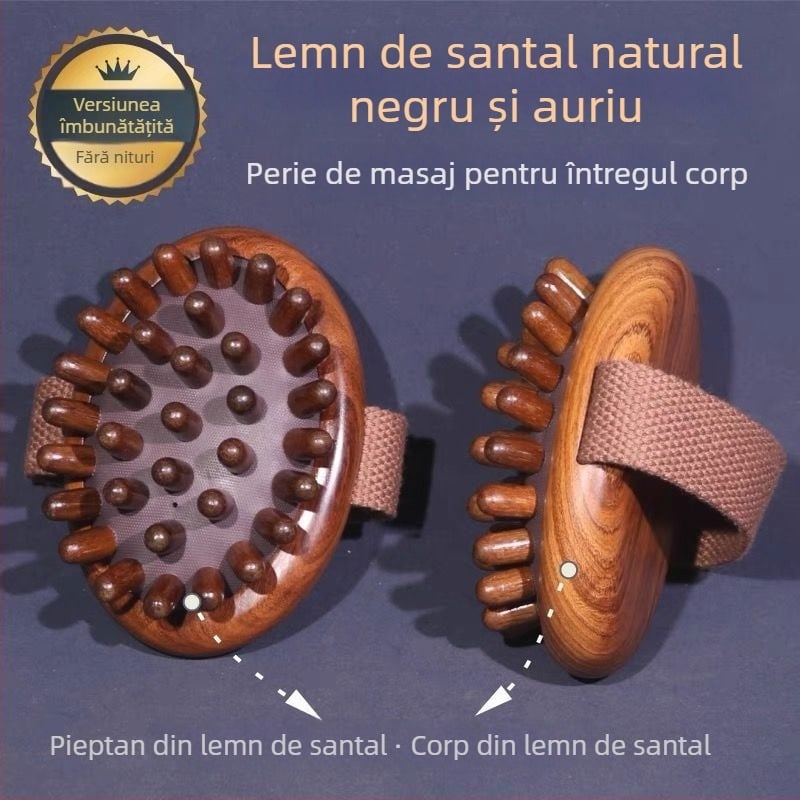 Pieptene manual din lemn de camfor pentru meridiane — dispozitiv pentru slăbirea burții după naștere, pentru întregul corp