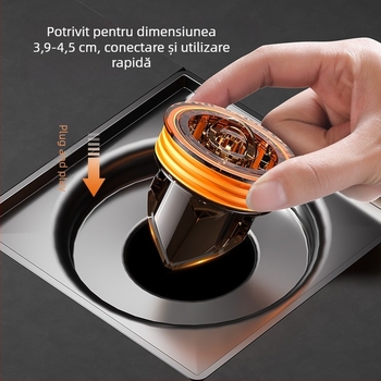 Nucleu de drenaj pentru podea, cu deschidere dublă – ABS, anti-insecte, deodorant, etanșare anti-supraîncărcare
