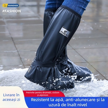 Huse de ploaie pentru încălțăminte, înalte, din PVC impermeabil, antiderapante, marca Yushan Meisi