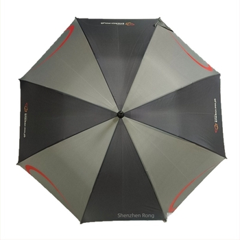 Umbrelă promoțională cu mâner lung, schelet din fibră, 8 brațe, țesătură poliester 190T, mâner EVA, deschidere/închidere manuală, imprimare logo și personalizare