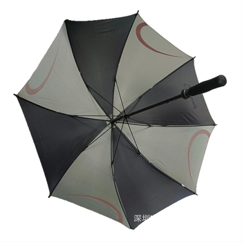 Umbrelă promoțională cu mâner lung, schelet din fibră, 8 brațe, țesătură poliester 190T, mâner EVA, deschidere/închidere manuală, imprimare logo și personalizare