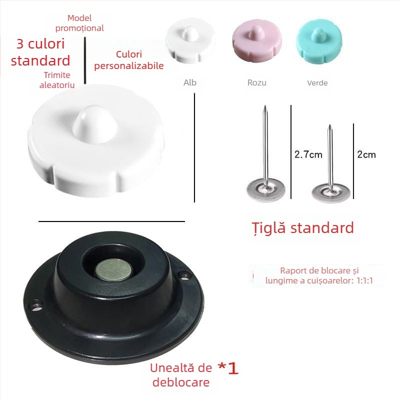 Fixator magnetic pentru cuvertură – fără ace, nasturi anti-derapare pentru cearșaf, din plastic