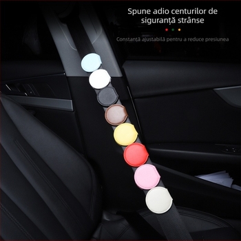 Regulator de centură auto – piele, poziționare elastică pentru gravide, cataramă antialunecare