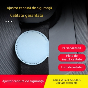 Regulator de centură auto – piele, poziționare elastică pentru gravide, cataramă antialunecare