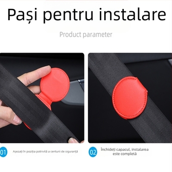 Regulator de centură auto – piele, poziționare elastică pentru gravide, cataramă antialunecare
