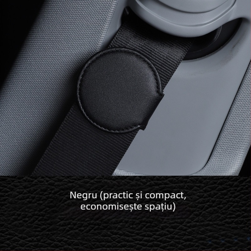 Regulator de centură auto – piele, poziționare elastică pentru gravide, cataramă antialunecare