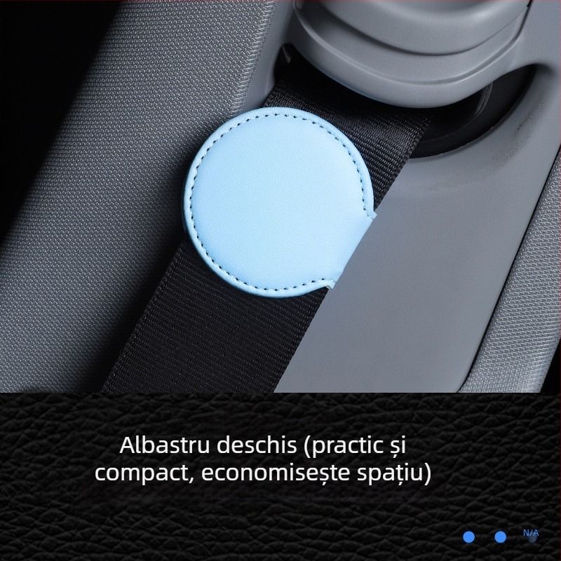 Regulator de centură auto – piele, poziționare elastică pentru gravide, cataramă antialunecare