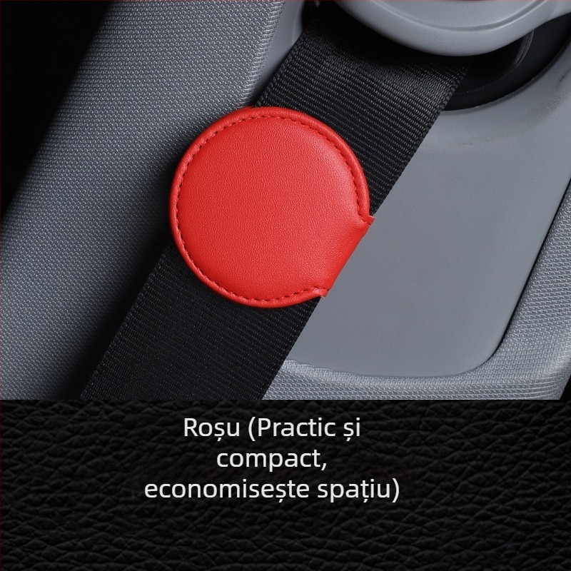 Regulator de centură auto – piele, poziționare elastică pentru gravide, cataramă antialunecare
