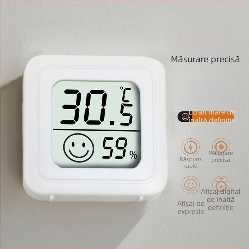 YQ termometru-higrometru interior compact, montaj pe perete, model B5197-2506xf, rezoluție temperatură 1°, tip: alte termometre