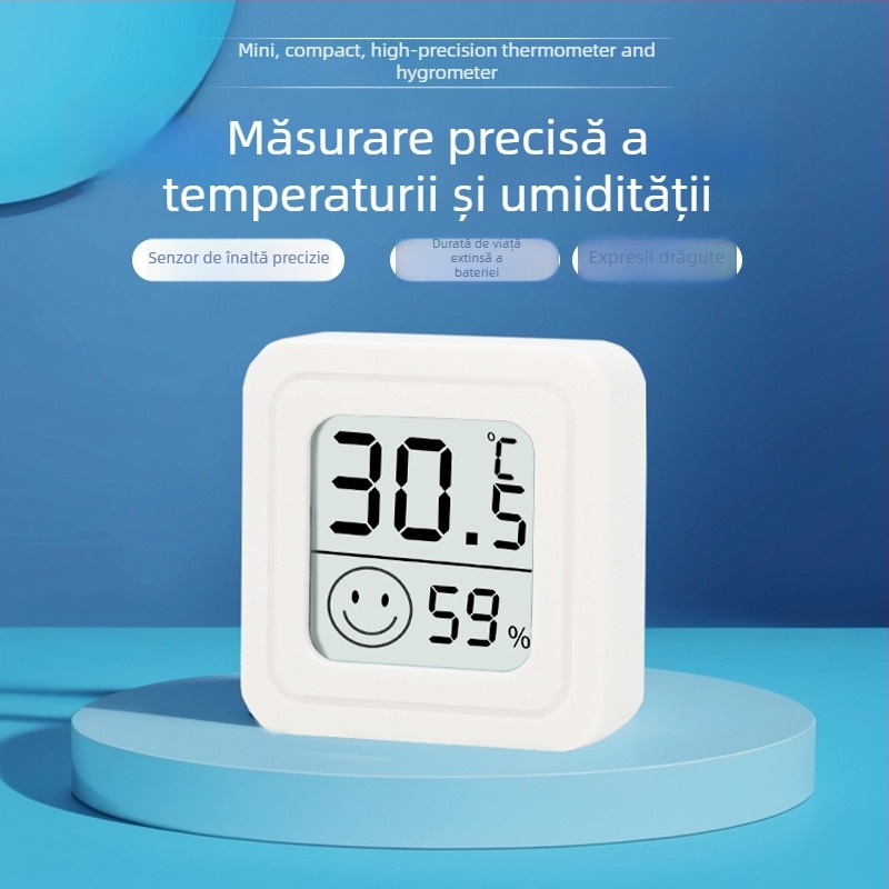 YQ termometru-higrometru interior compact, montaj pe perete, model B5197-2506xf, rezoluție temperatură 1°, tip: alte termometre