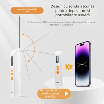 Termometru de bucătărie cu sondă de contact ascunsă, afișaj digital, oțel inoxidabil 304, model DL333310