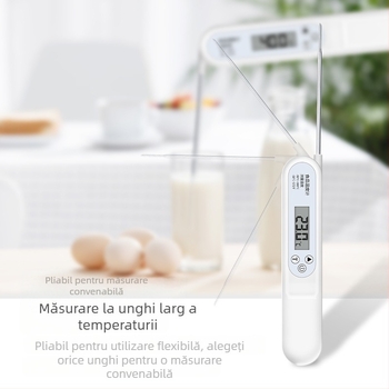 Termometru de bucătărie cu sondă rabatabilă, precizie înaltă pentru temperatura uleiului, termometru pentru apa de baie a bebelușului, temperatura laptelui bebelușului, termometru pentru coacere în bucătărie