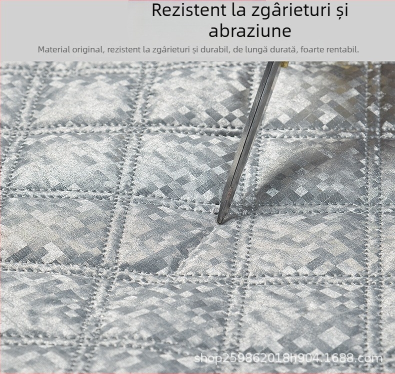 Acoperire parbriz auto pentru iarnă (folie de aluminiu; îngroșat; model în carouri; montaj tip card; greutate 360 g)