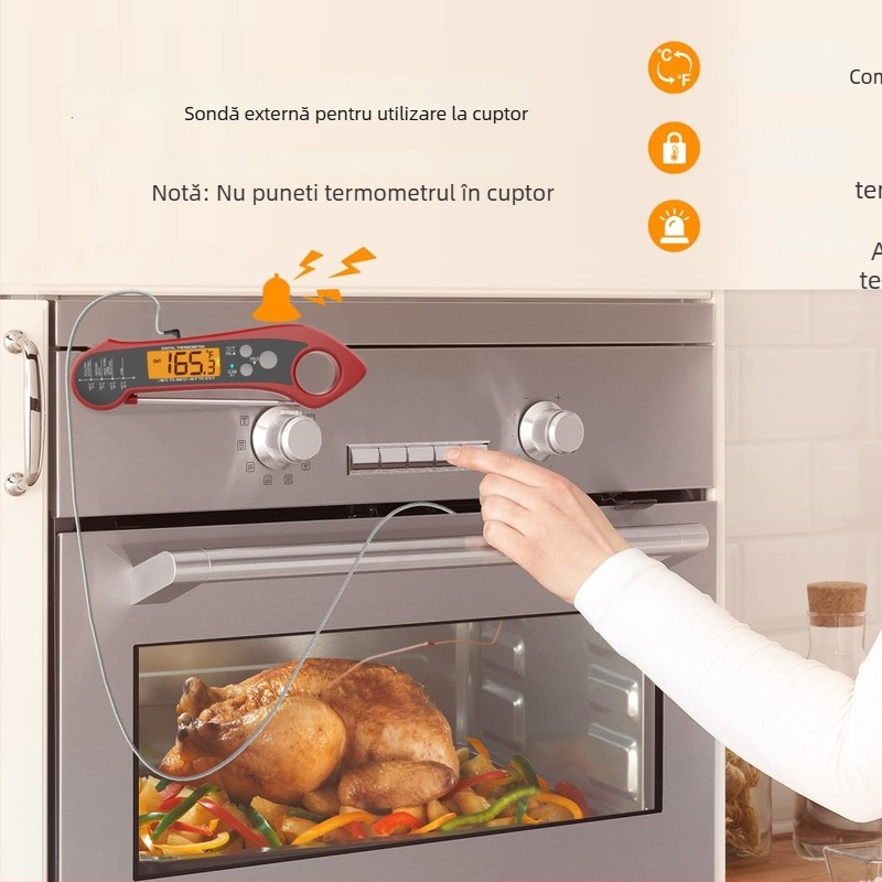 Termometru pentru alimente cu precizie de 0.1°C, personalizare a procesării, etichetă privată licențiată