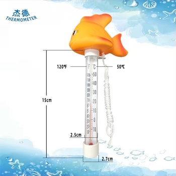 Jed. Termometru din sticlă pentru baie la bebeluși și piscină, cu design animat de animale