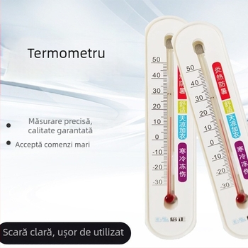 Termometru-higrometru magnetic montat pe perete pentru interior, potrivit pentru frigider/congelator (-30°C până la +50°C)