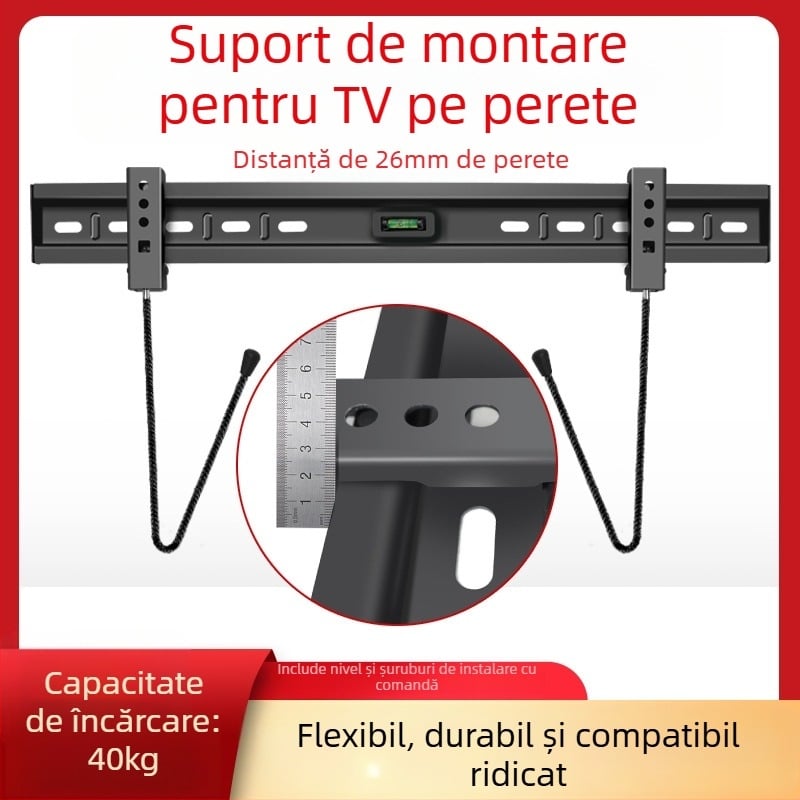 Suport de perete pentru televizor - universal, ultra-subțire, design extins - Model W012 - Sporadic profit