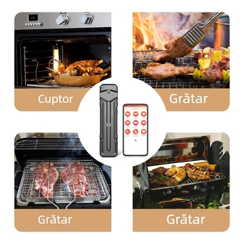 Termometru de carne fără fir pentru grătar în aer liber, gătit la grătar și bucătărie