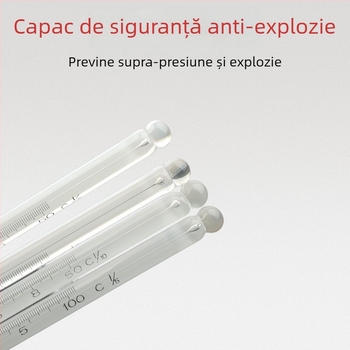 Termometru din sticlă cu tijă, pentru măsurarea temperaturii, fără marcă