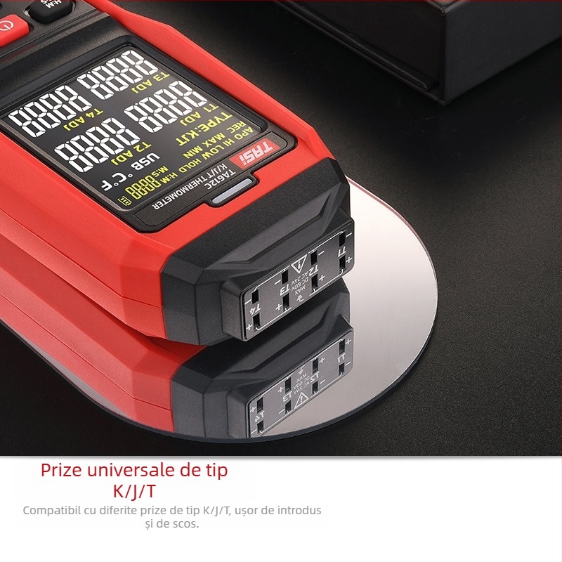 Teanz TA612C termometru de contact cu patru canale, senzor de thermocuplă pentru suprafața matriței (K, J)
