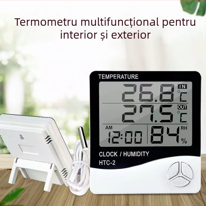 HTC-2 Termometru de cameră, rezoluție 0,1°C, personalizabil