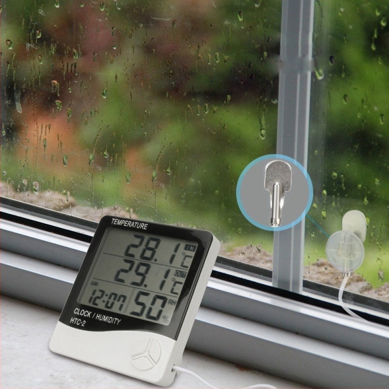 HTC-2 Termometru de cameră, rezoluție 0,1°C, personalizabil