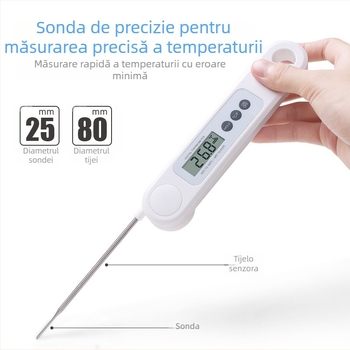 Termometru alimentar, pliabil, înaltă precizie, rezoluție 1, pachet 200, marcă Nothing