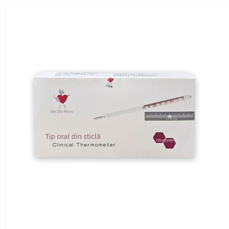 Termometru medical pentru uz oral și subraț, digital, tip sticlă cu mercur, pentru adulți și copii
