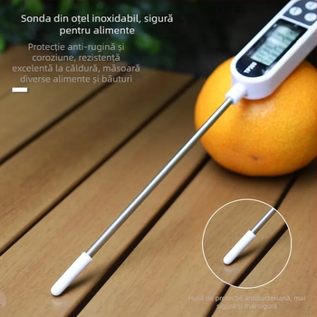 Termometru alimentar cu sondă tip pix digitală pentru apă, ulei și lapte; Futai, rezoluție 1°, origine Zhejiang, 200 bucăți pe cutie, personalizare disponibilă
