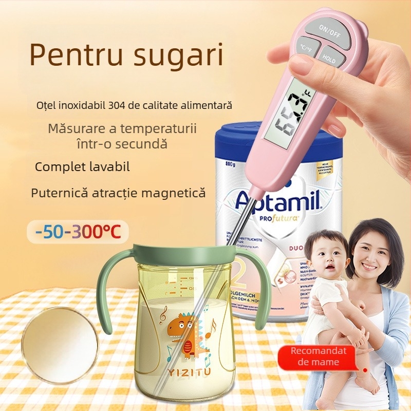 Termometru pentru apă și lapte pentru bebeluși – termometru pentru alimente pentru temperatura apei
