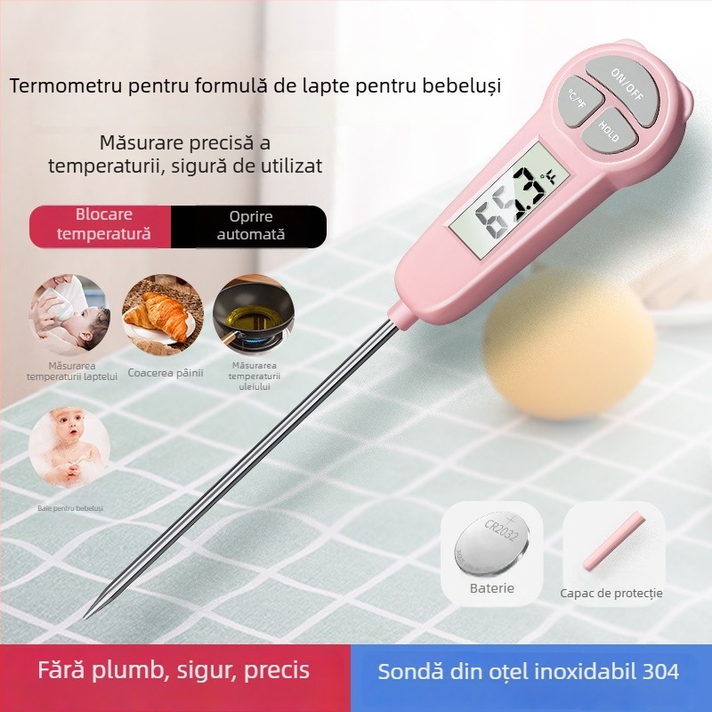 Termometru pentru apă și lapte pentru bebeluși – termometru pentru alimente pentru temperatura apei