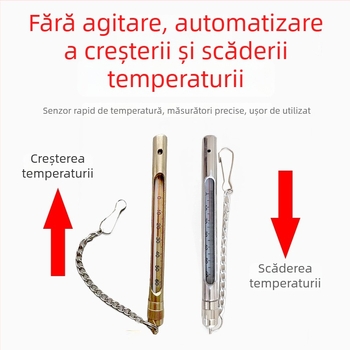 Termometru de sticlă pentru minerit și acvacultură, carcasă din oțel inoxidabil cu înveliș de cupru, precizie înaltă