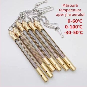 Set de termometre din sticlă pentru mine – portabil, din cupru pur, pentru minele de cărbune și cele metalice