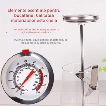 Termometru pentru alimente Xisilang - precizie înaltă, senzor rezistent la temperaturi înalte, termometru pentru ulei și apă, pentru bucătărie și prăjire
